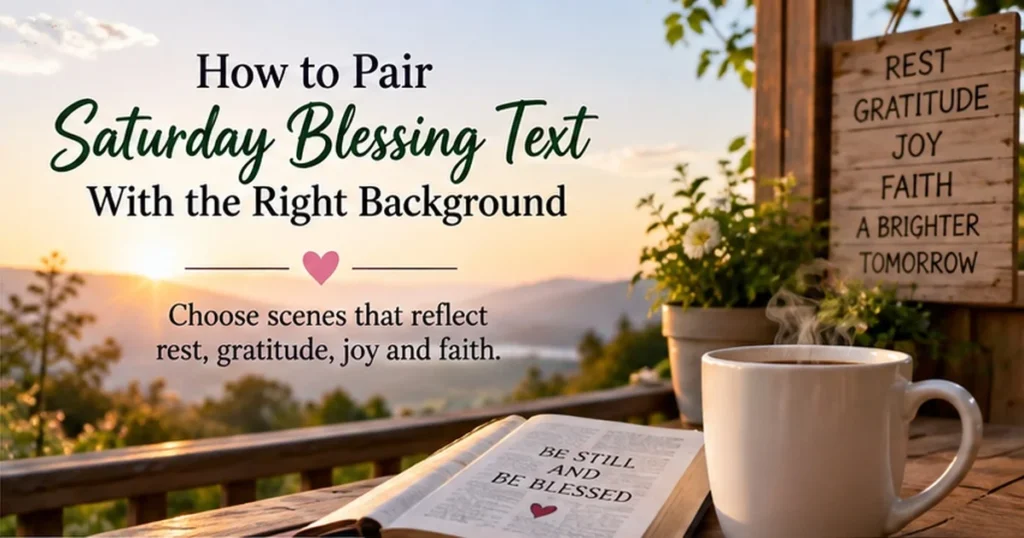 How to Pair Saturday Blessing Text With the Right Background