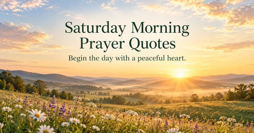 Saturday Morning Prayer Quotes