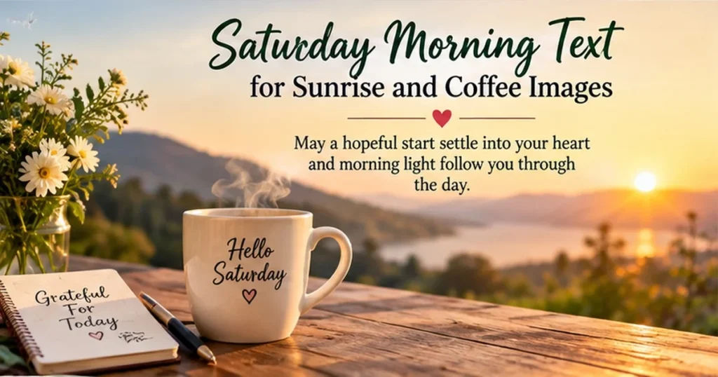 Saturday Morning Text for Sunrise and Coffee Images