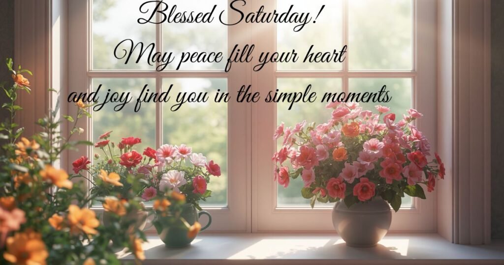 Short Blessed Saturday Image Text for Social Graphics