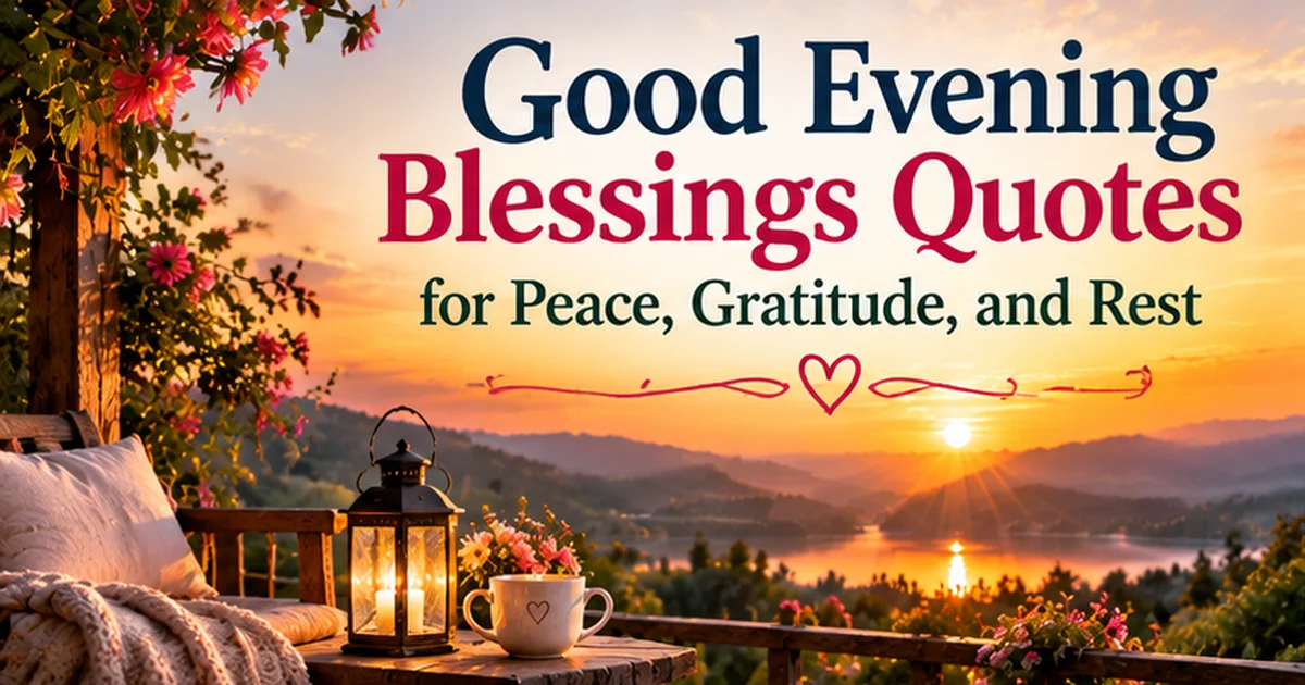 112+ Good Evening, Blessings Quotes for Peace, Gratitude, and Rest