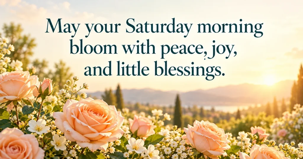 Good Morning Blessings for a Peaceful Saturday