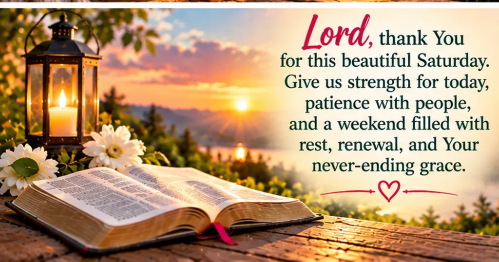 Saturday Prayers for Peace, Gratitude, and Protection
