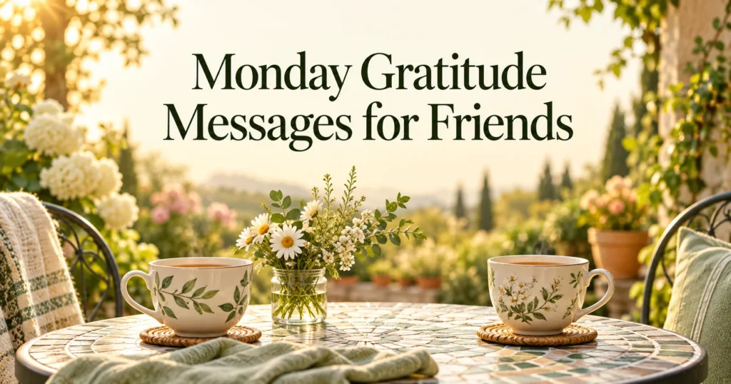 Monday Gratitude Messages for Friends
