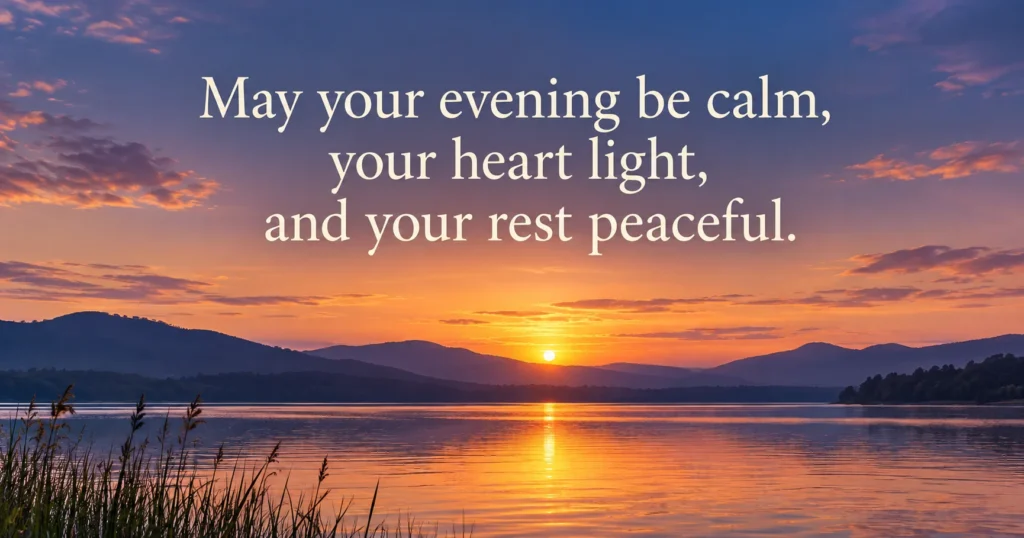 Short Have a Relaxing Evening Messages